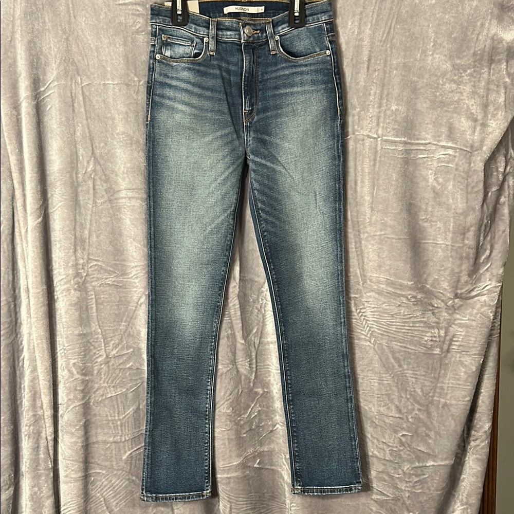 Hudson Jeans Blue High Rise Super Skinny Ankle Jeans